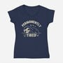 Permanently Tired-Womens-V-Neck-Tee-brunopires