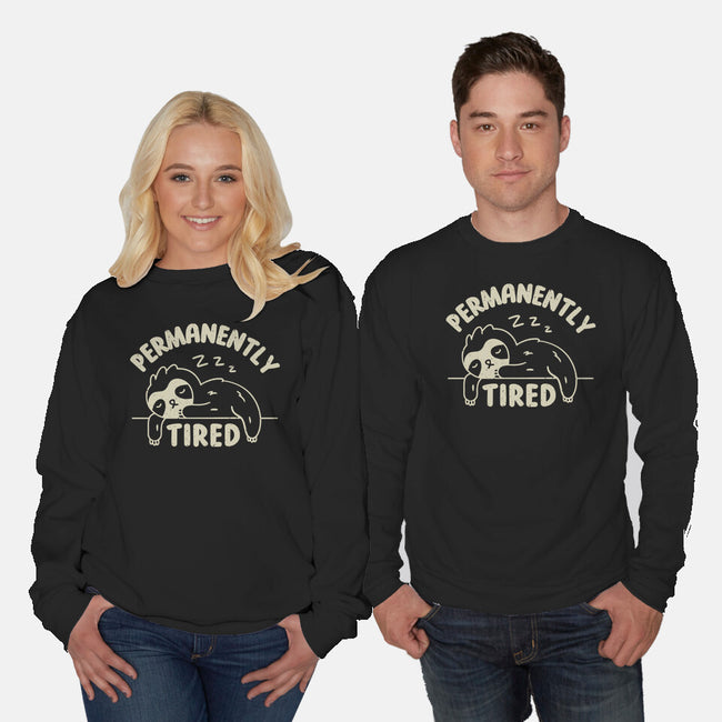 Permanently Tired-Unisex-Crew Neck-Sweatshirt-brunopires