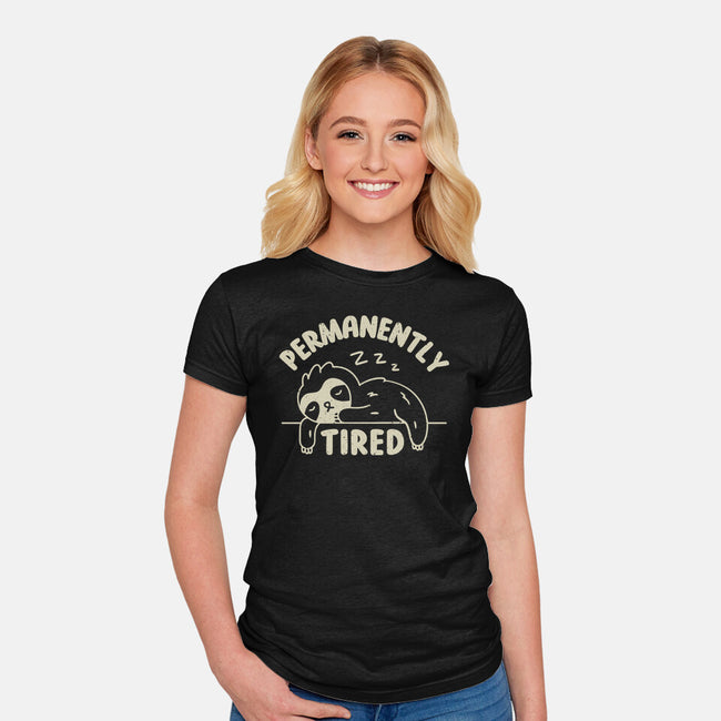 Permanently Tired-Womens-Fitted-Tee-brunopires
