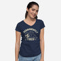 Permanently Tired-Womens-V-Neck-Tee-brunopires