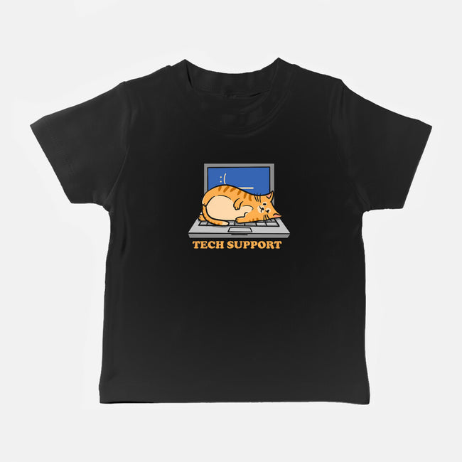 Tech Support Cat-Baby-Basic-Tee-sachpica