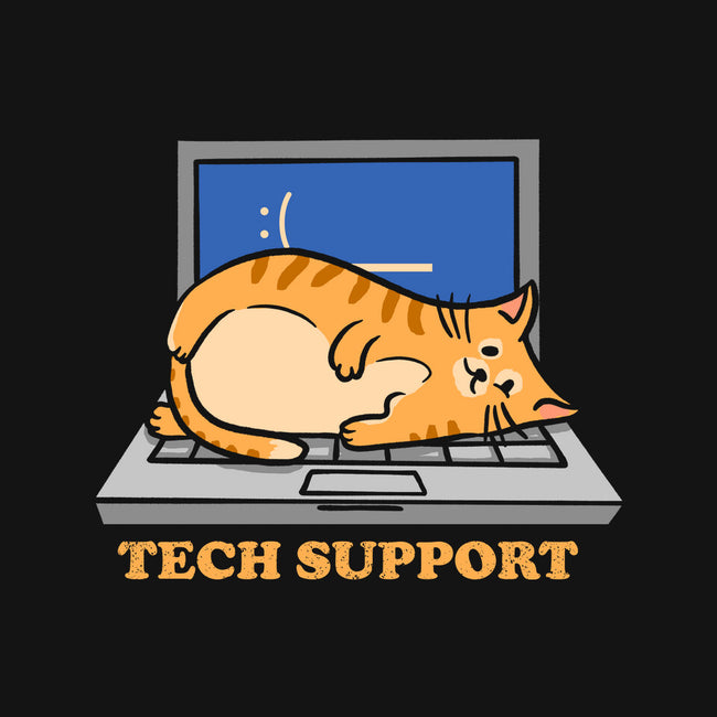 Tech Support Cat-None-Fleece-Blanket-sachpica