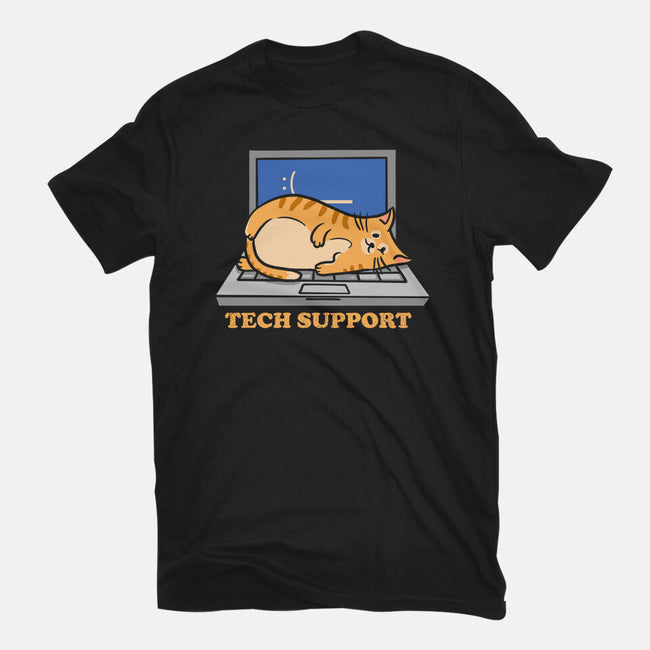 Tech Support Cat-Unisex-Basic-Tee-sachpica