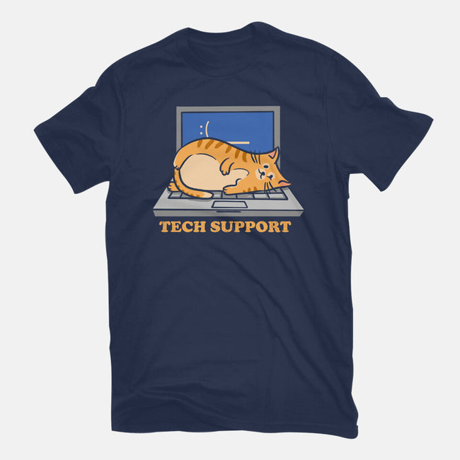 Tech Support Cat-Unisex-Basic-Tee-sachpica