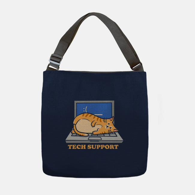 Tech Support Cat-None-Adjustable Tote-Bag-sachpica