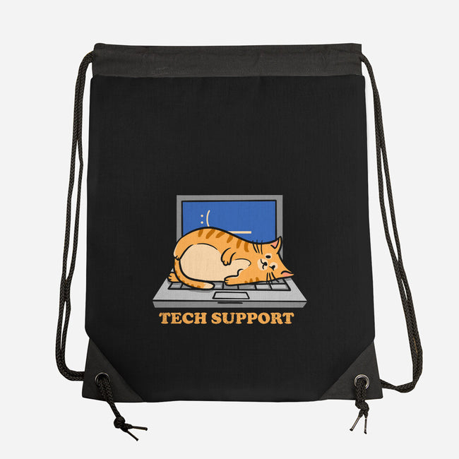 Tech Support Cat-None-Drawstring-Bag-sachpica