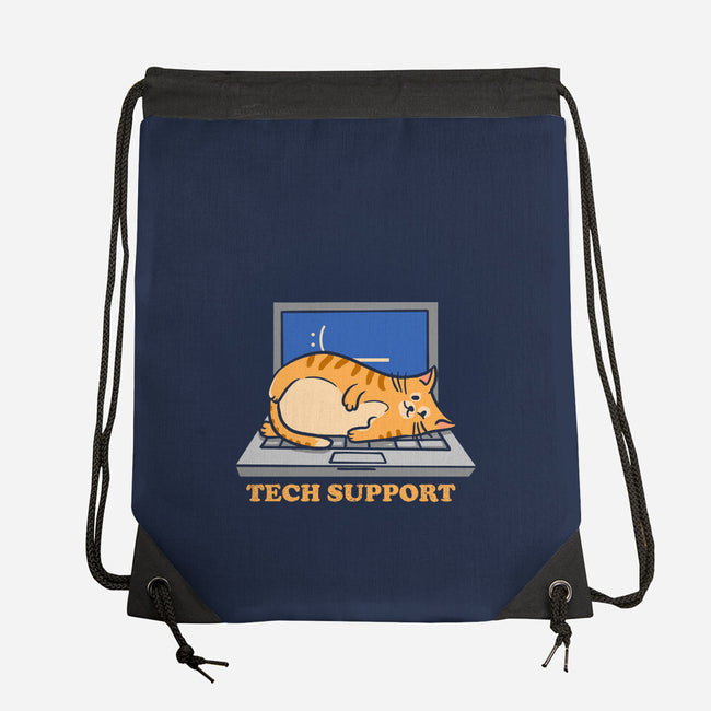 Tech Support Cat-None-Drawstring-Bag-sachpica