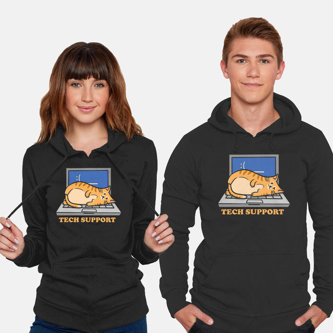 Tech Support Cat-Unisex-Pullover-Sweatshirt-sachpica