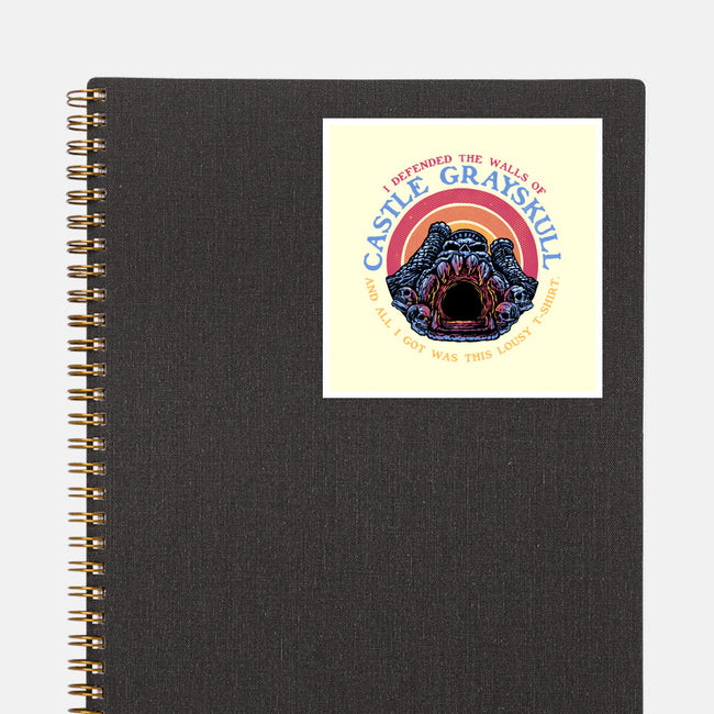 Defend The Castle-None-Glossy-Sticker-glitchygorilla