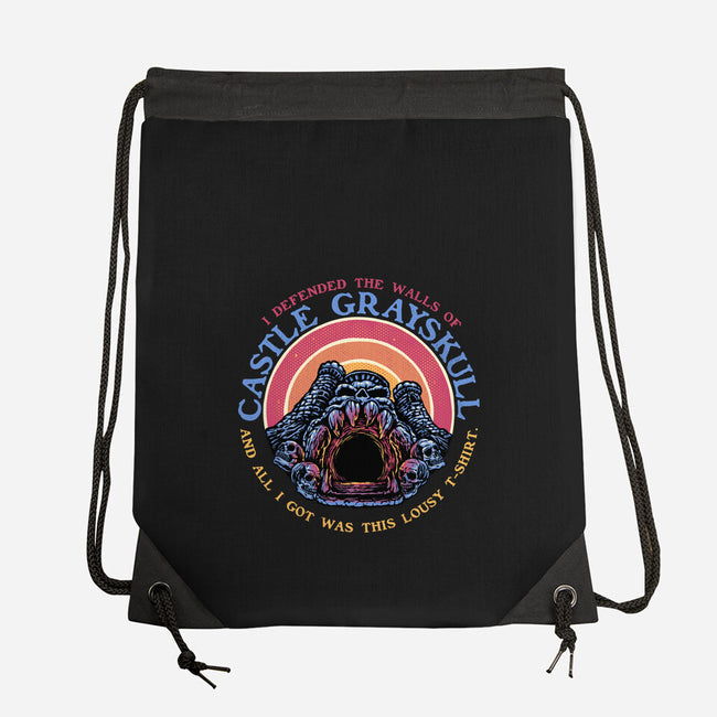 Defend The Castle-None-Drawstring-Bag-glitchygorilla