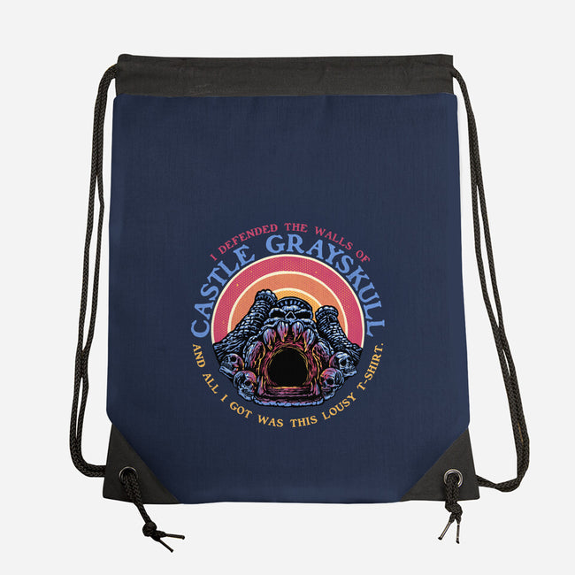 Defend The Castle-None-Drawstring-Bag-glitchygorilla