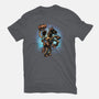 The Cowboy And His Noble Steed-Mens-Heavyweight-Tee-glitchygorilla