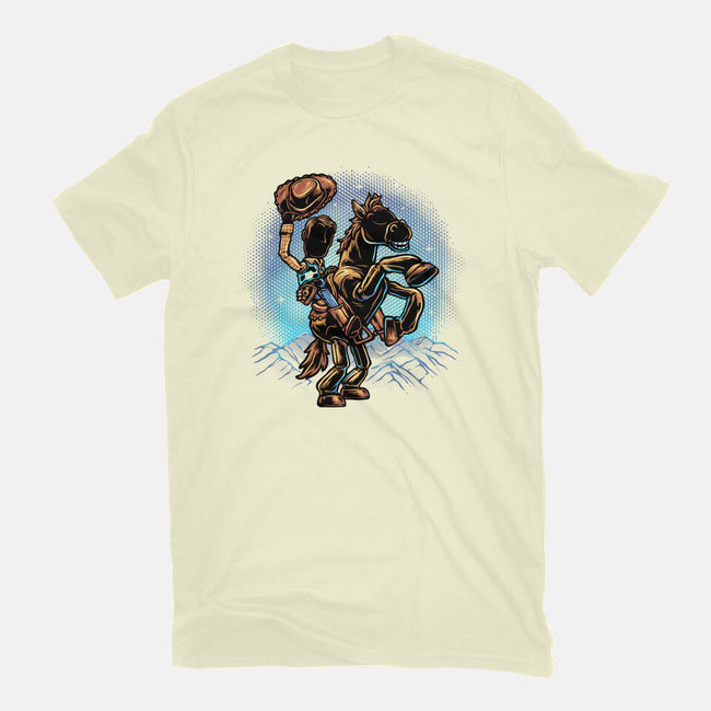 The Cowboy And His Noble Steed-Mens-Premium-Tee-glitchygorilla