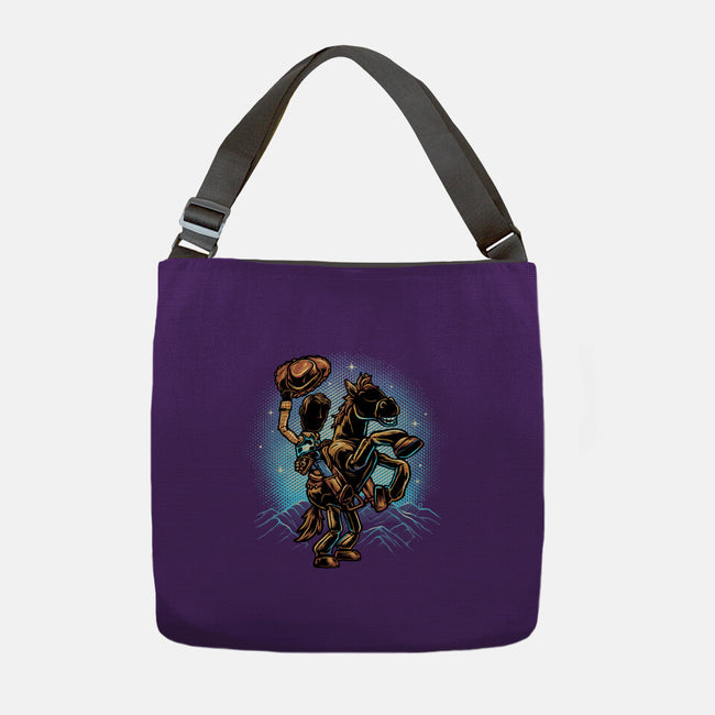 The Cowboy And His Noble Steed-None-Adjustable Tote-Bag-glitchygorilla