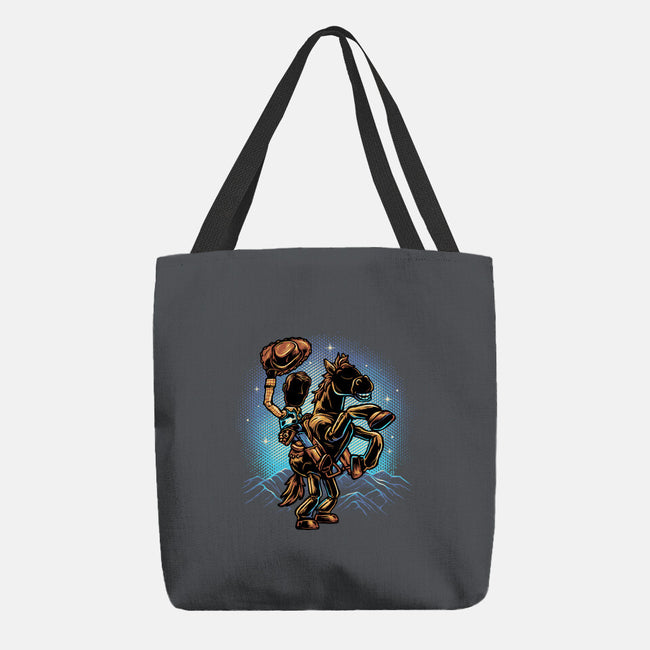 The Cowboy And His Noble Steed-None-Basic Tote-Bag-glitchygorilla