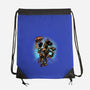 The Cowboy And His Noble Steed-None-Drawstring-Bag-glitchygorilla
