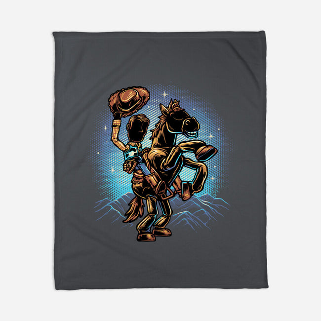 The Cowboy And His Noble Steed-None-Fleece-Blanket-glitchygorilla