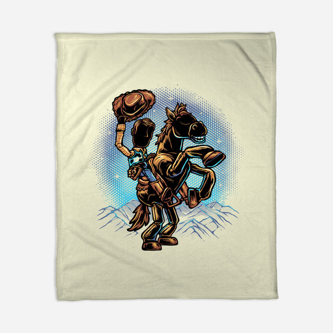 The Cowboy And His Noble Steed-None-Fleece-Blanket-glitchygorilla