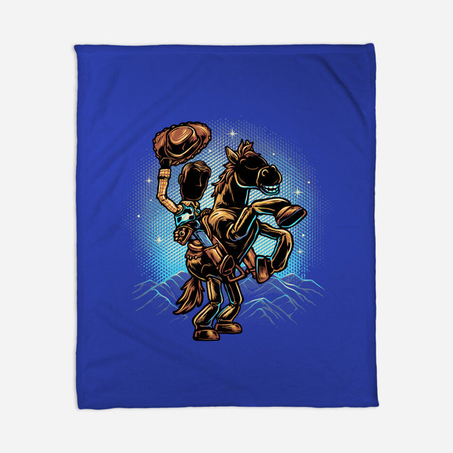 The Cowboy And His Noble Steed-None-Fleece-Blanket-glitchygorilla