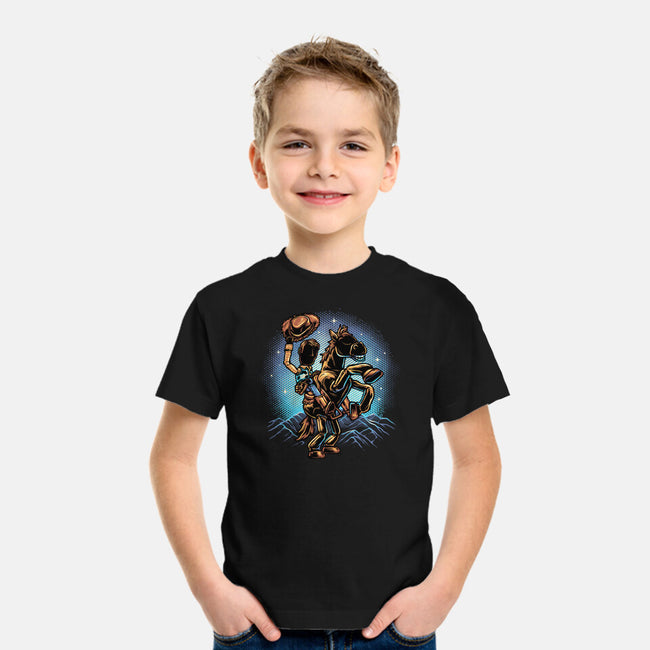 The Cowboy And His Noble Steed-Youth-Basic-Tee-glitchygorilla