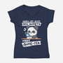 Anxie-tea Panda-Womens-V-Neck-Tee-NemiMakeit