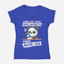 Anxie-tea Panda-Womens-V-Neck-Tee-NemiMakeit
