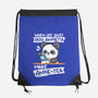 Anxie-tea Panda-None-Drawstring-Bag-NemiMakeit
