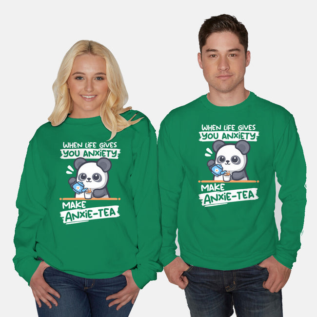 Anxie-tea Panda-Unisex-Crew Neck-Sweatshirt-NemiMakeit