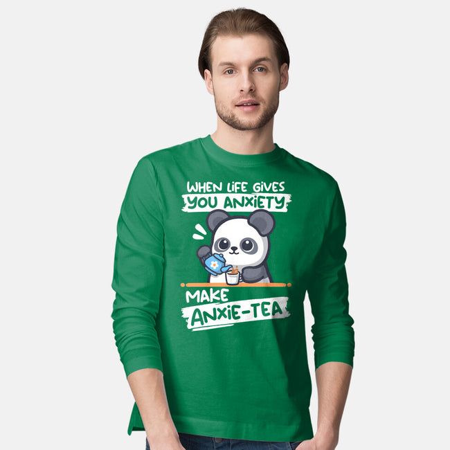 Anxie-tea Panda-Mens-Long Sleeved-Tee-NemiMakeit