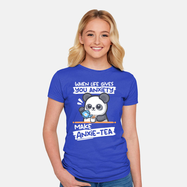 Anxie-tea Panda-Womens-Fitted-Tee-NemiMakeit