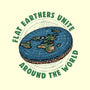 Flat Earthers Unite-None-Drawstring-Bag-glitchygorilla