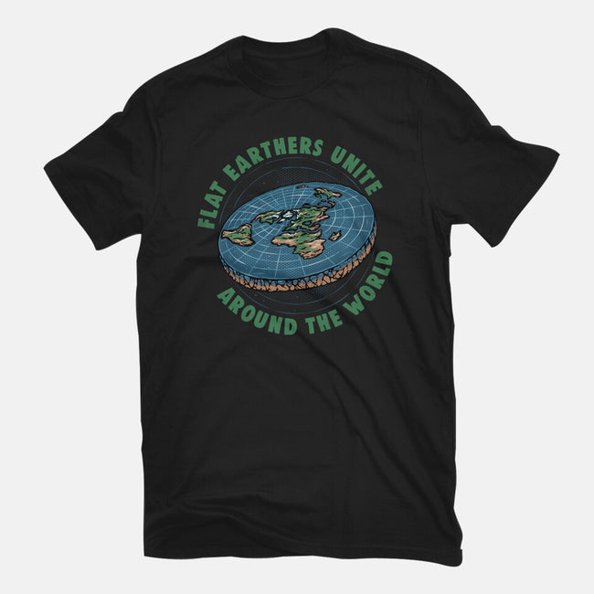 Flat Earthers Unite-Womens-Fitted-Tee-glitchygorilla