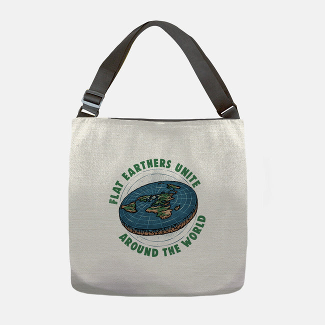 Flat Earthers Unite-None-Adjustable Tote-Bag-glitchygorilla