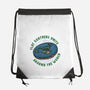 Flat Earthers Unite-None-Drawstring-Bag-glitchygorilla