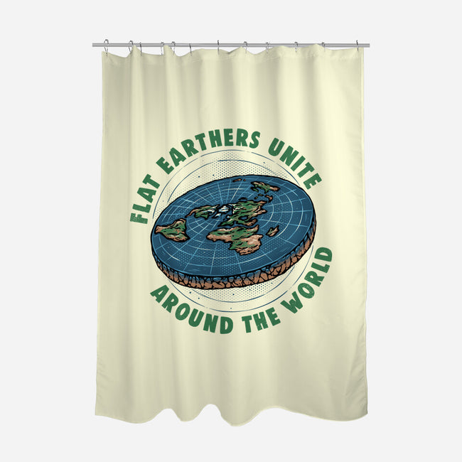 Flat Earthers Unite-None-Polyester-Shower Curtain-glitchygorilla