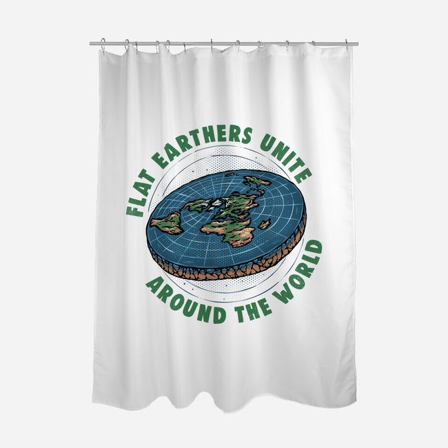 Flat Earthers Unite-None-Polyester-Shower Curtain-glitchygorilla