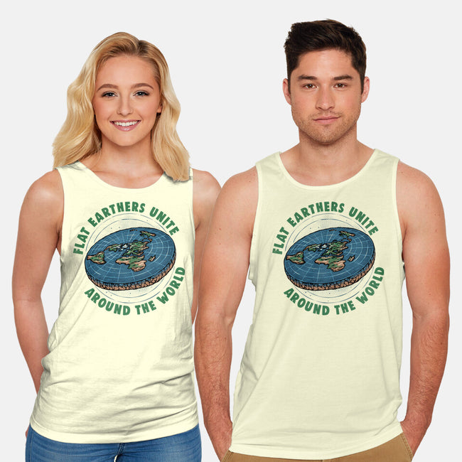Flat Earthers Unite-Unisex-Basic-Tank-glitchygorilla