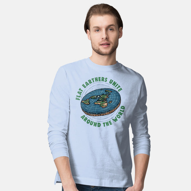 Flat Earthers Unite-Mens-Long Sleeved-Tee-glitchygorilla