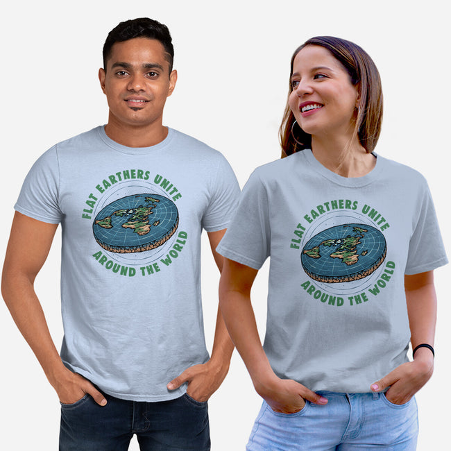 Flat Earthers Unite-Unisex-Basic-Tee-glitchygorilla