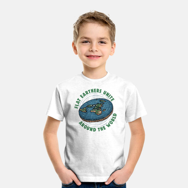 Flat Earthers Unite-Youth-Basic-Tee-glitchygorilla
