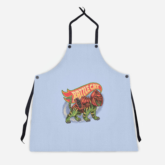 The Brave Battle Cat-Unisex-Kitchen-Apron-glitchygorilla