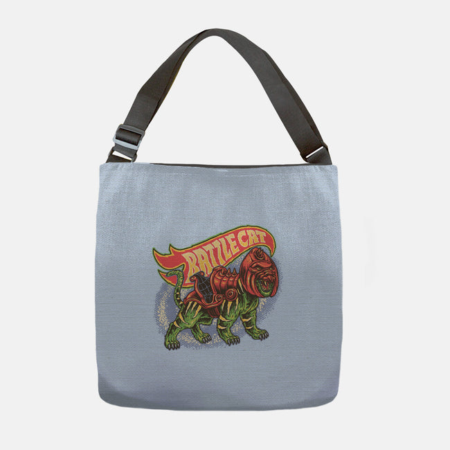 The Brave Battle Cat-None-Adjustable Tote-Bag-glitchygorilla
