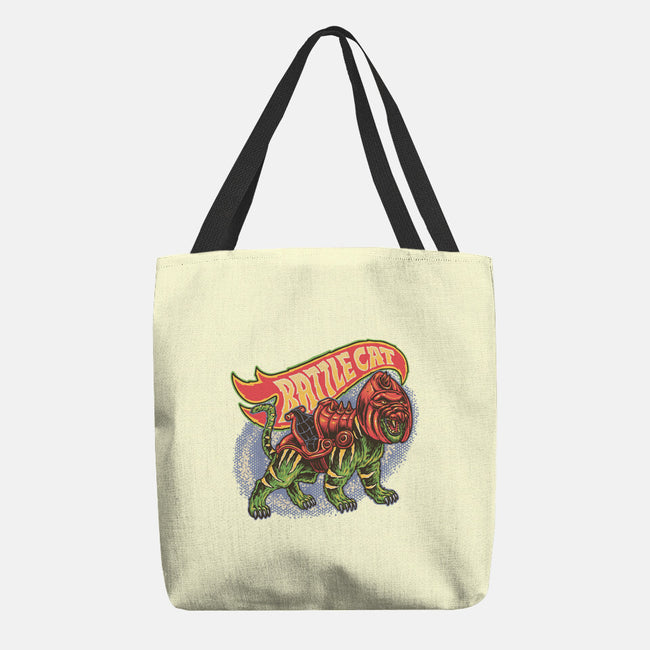 The Brave Battle Cat-None-Basic Tote-Bag-glitchygorilla