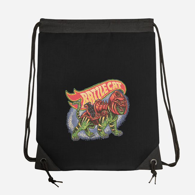 The Brave Battle Cat-None-Drawstring-Bag-glitchygorilla