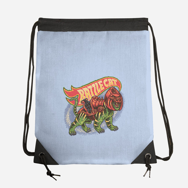 The Brave Battle Cat-None-Drawstring-Bag-glitchygorilla