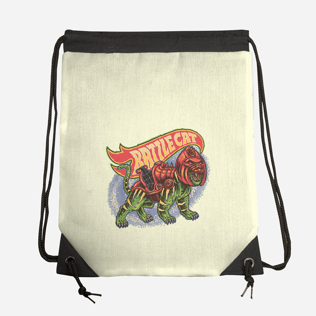 The Brave Battle Cat-None-Drawstring-Bag-glitchygorilla
