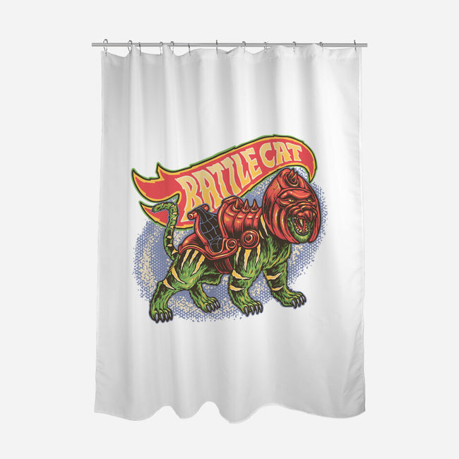 The Brave Battle Cat-None-Polyester-Shower Curtain-glitchygorilla