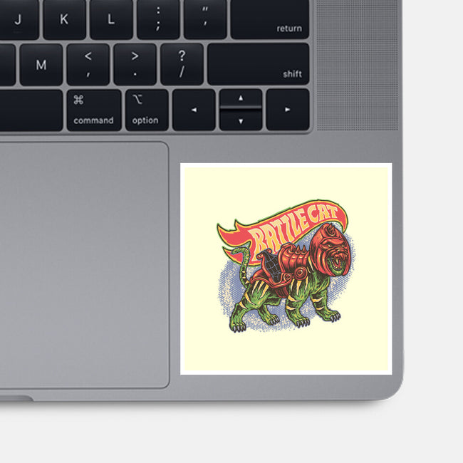 The Brave Battle Cat-None-Glossy-Sticker-glitchygorilla