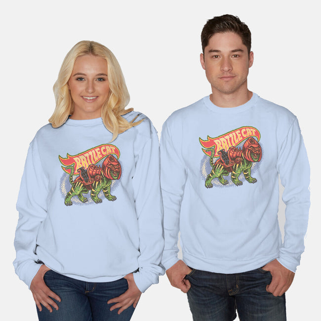 The Brave Battle Cat-Unisex-Crew Neck-Sweatshirt-glitchygorilla