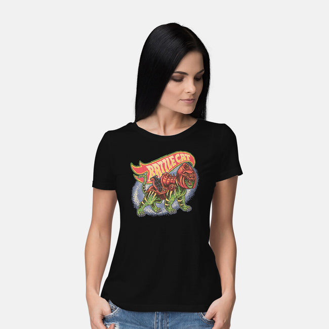 The Brave Battle Cat-Womens-Basic-Tee-glitchygorilla